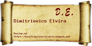 Dimitrievics Elvira névjegykártya